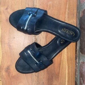 Ralph Lauren Leather Davan Slip-on Sandal